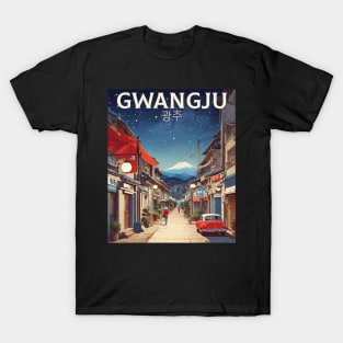 Gwangju South Korea Starry Night Travel Tourism Retro Vintage T-Shirt